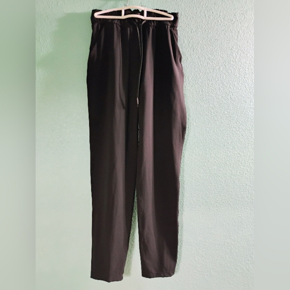 Lululemon Sz 4 Black Stretch Pants Drawstring Waist